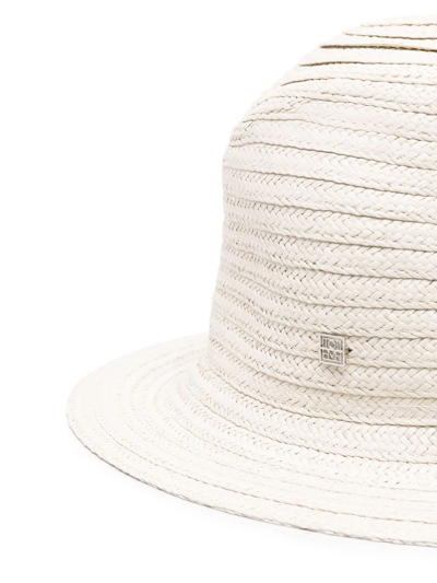 Shop Totême Braided Panama Hat In Neutrals