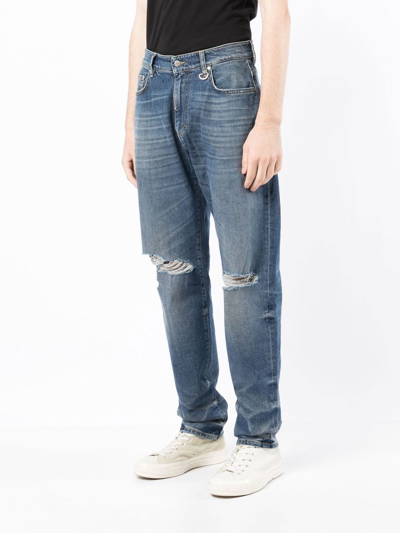 Shop Represent High-waist Tapered Jeans In Blau