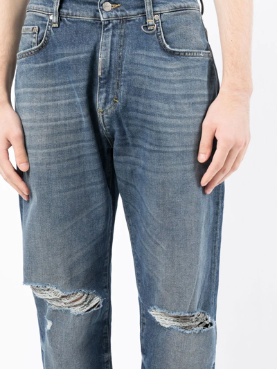 Shop Represent High-waist Tapered Jeans In Blau