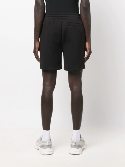 Mackage Logo-patch Drawstring Shorts In Schwarz