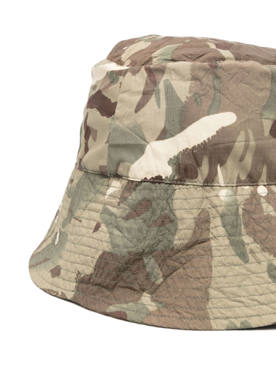 K-way Pascalette Camouflage Nylon Bucket Hat In Grün