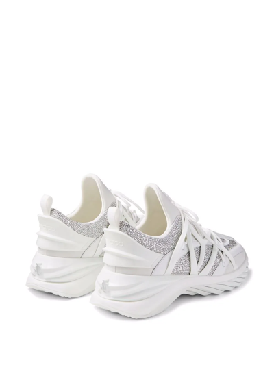 Shop Jimmy Choo Cosmos Low-top Sneakers In White