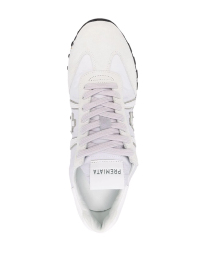 Premiata Panelled Low-top Sneakers In White