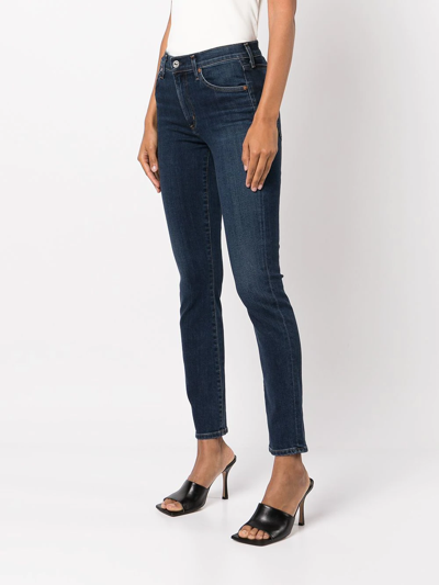 Shop Citizens Of Humanity Skyla Cigarette Jeans In Blue