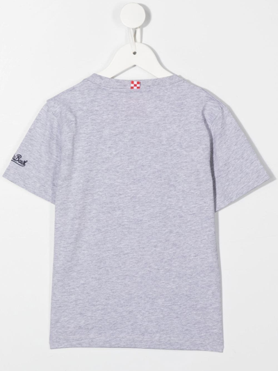 Mc2 Saint Barth Teen Snoopy Skate Cotton T-shirt In Grey | ModeSens