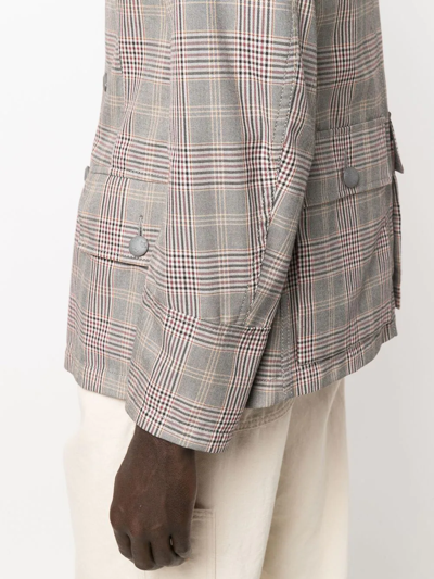 Pre-owned Junya Watanabe 2003 Plaid Check Single-breasted Jacket In Grey