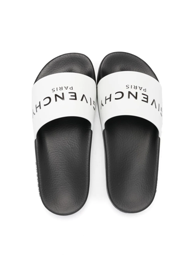 Givenchy Logo-print Flat Slides In White
