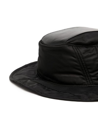 Shop Lanvin X Gallery Dept Logo-tag Bucket Hat In Black