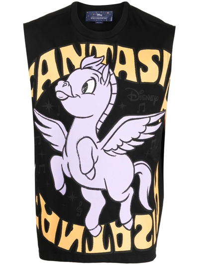 Shop Stella Mccartney Fantasia Pegasus-print Tank Top In Black