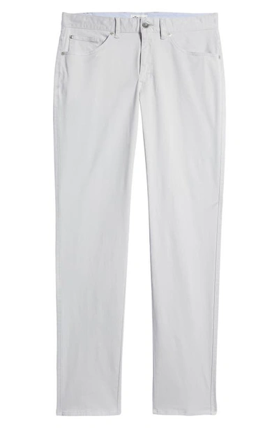 Shop Peter Millar Ultimate 5-pocket Straight Leg Sateen Pants In Light Grey