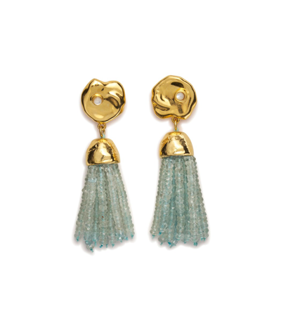 Shop Lizzie Fortunato Gulf Earrings In Aqua