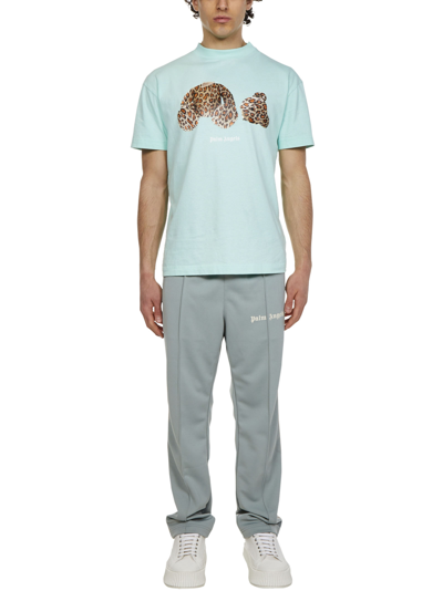 Shop Palm Angels Leopard Bear T-shirt In Green