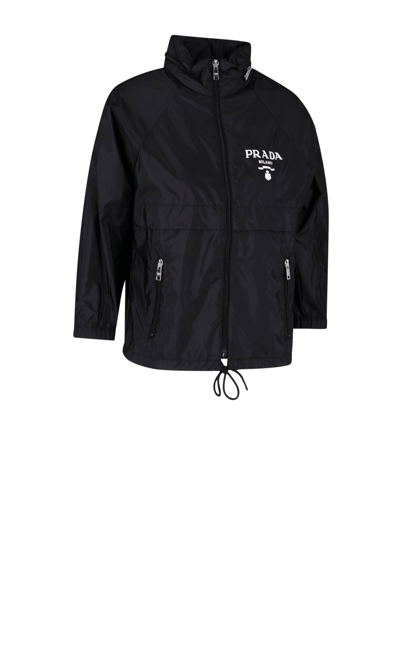 Shop Prada Waterproof Re-nylon Jacket