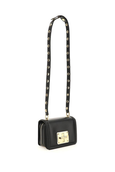 Shop Dolce & Gabbana Leather Lola Crossbody Bag In Black