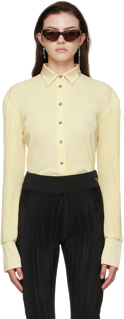 Atlein Yellow Polyester Shirt In C0111 Eggshell