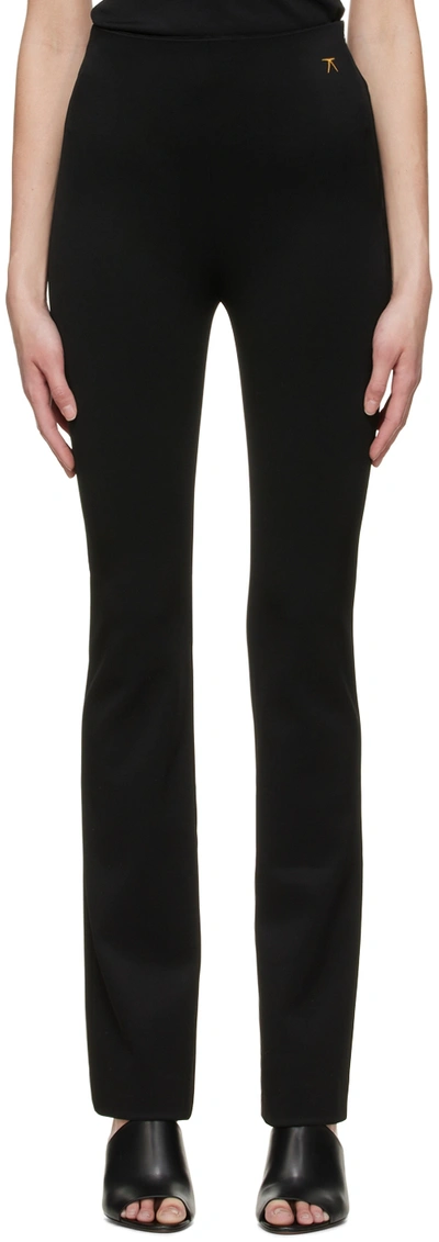 Atlein Black Viscose Trousers In C0114 Black
