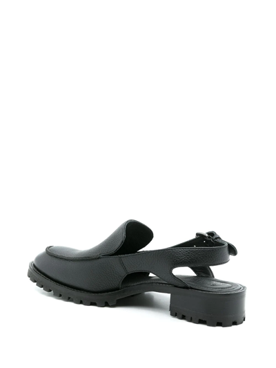 Shop Studio Chofakian Buckle-fastening Leather Loafers In Black