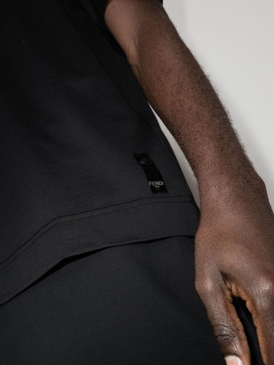 Shop Fendi Logo-patch Short-sleeve T-shirt In Black