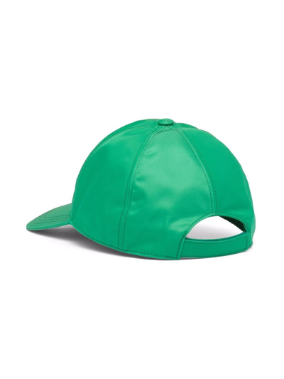 Shop Prada Re-nylon Baseball Cap In Green