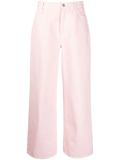 Shop Raf Simons Wide-leg Denim Jeans In Pink