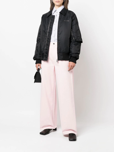 Shop Raf Simons Wide-leg Denim Jeans In Pink