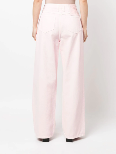 Shop Raf Simons Wide-leg Denim Jeans In Pink