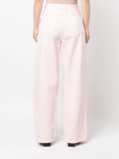 Raf Simons Wide-leg Denim Jeans In Pink