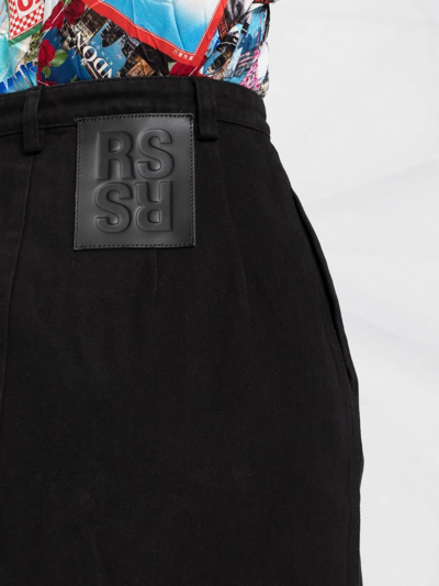 Raf Simons Button-down Midi Skirt In Black
