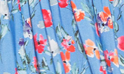 Shop Alexia Admor Amabella Smocked Off-the-shoulder Maxi Dress In Blue Floral