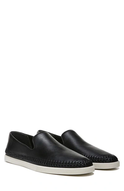 Shop Vince Santos Leather Sneaker In Black