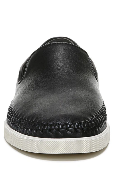 Shop Vince Santos Leather Sneaker In Black