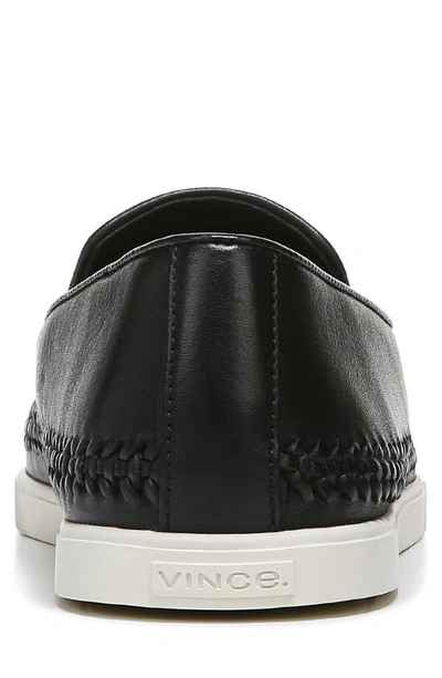 Shop Vince Santos Leather Sneaker In Black