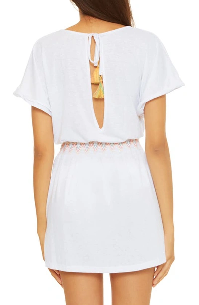 Shop Soluna Sunset Smocked Waist Pocket Cover-up Dress In White