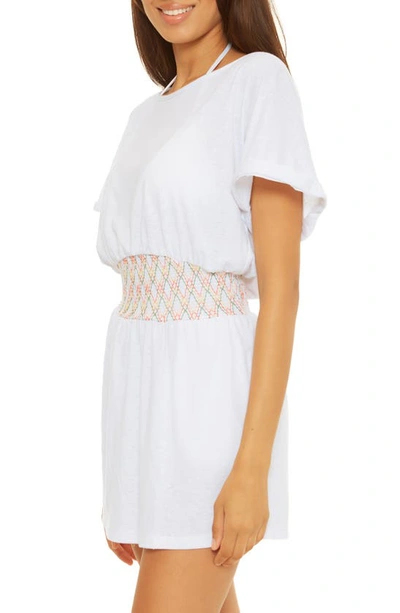 Shop Soluna Sunset Smocked Waist Pocket Cover-up Dress In White