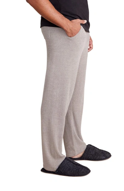 Shop Barefoot Dreams Fleece Lounge Pants In Nickle