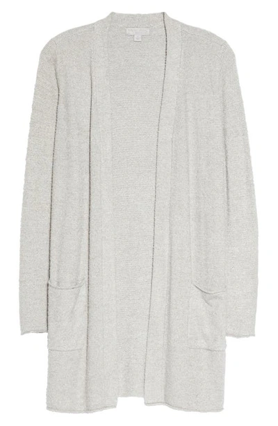 Shop Barefoot Dreams Cozychic Lite® Long Cardigan In He Pewter/ Pearl
