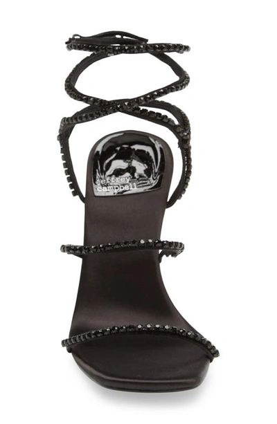 Shop Jeffrey Campbell Glamorous Sandal In Black Satin Black