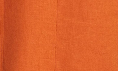 Open Edit Oversize Linen Blend Blazer In Rust Umber