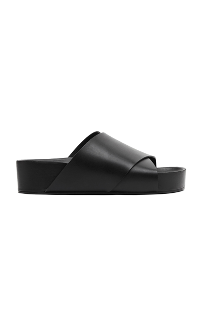 Shop St. Agni Women's Platform Leather Sandals In Black