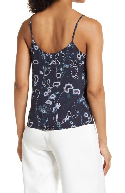 Shop Nordstrom Everyday Satin Camisole In Navy Night Blue Dried Floral