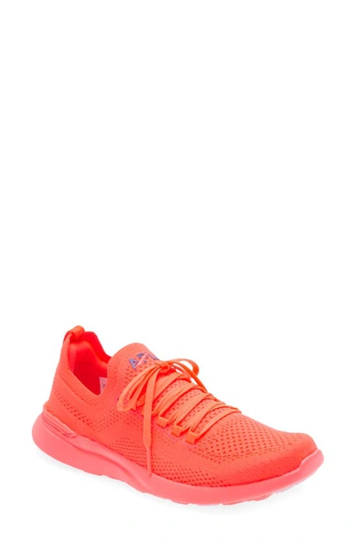 Shop Apl Athletic Propulsion Labs Techloom Breeze Knit Running Shoe In Impulse Red / Blue Haze