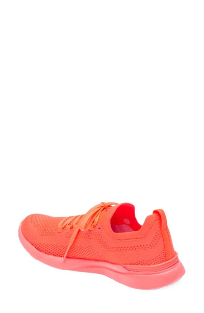 Apl Athletic Propulsion Labs Techloom Breeze Knit Running Shoe In Impulse Red / Blue Haze