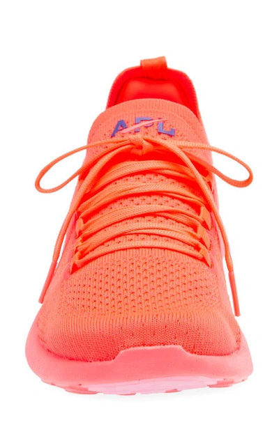 Apl Athletic Propulsion Labs Techloom Breeze Knit Running Shoe In Impulse Red / Blue Haze
