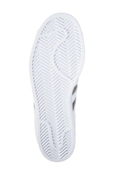 Shop Adidas Originals Superstar Sneaker In White/ White/ Gold Met.