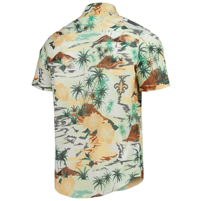 Shop Foco Cream New Orleans Saints Paradise Floral Button-up Shirt