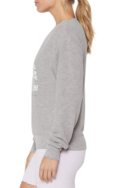 Shop Spiritual Gangster Savasana Happiness Graphic Sweatshirt In Heather Grey