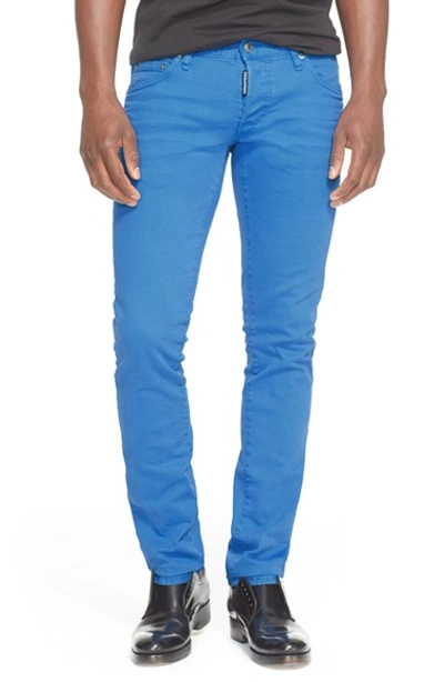 Dsquared2 Slim Fit Jeans (bright Blue) In 473 Bright Blue