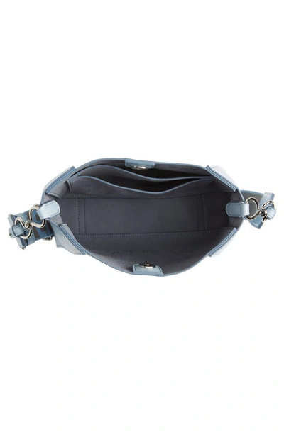 Shop Stella Mccartney Eco Mini Faux Leather Crossbody Bag In 4872 - Dusty Blue