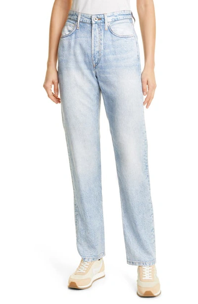 Rag & Bone Alex Liquid High-rise Straight-leg Printed Jeans In Luna