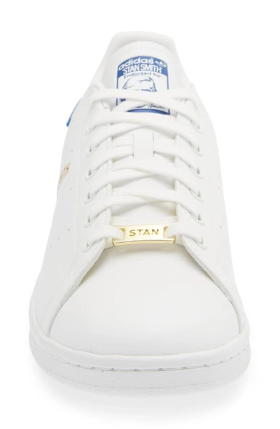 Shop Adidas Originals Stan Smith Low Top Sneaker In Ftwr White/ Blue/ Yellow